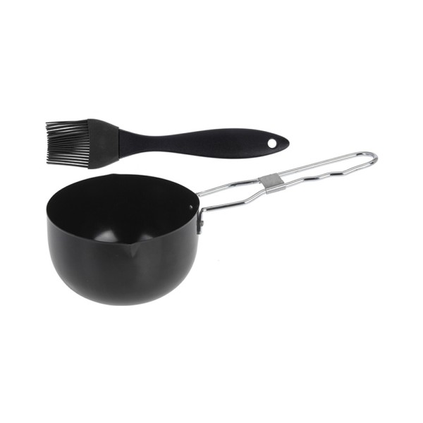 BBQ BBQ SAUCE PAN NON STICK WITH BRUSH BLK
