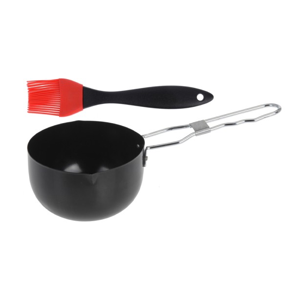BBQ BBQ SAUCE PAN NON STICK WITH BRUSH BLK