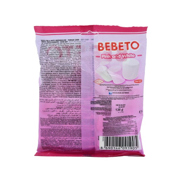 BEBETO MARSHMALLOW PINK AND WHITE
