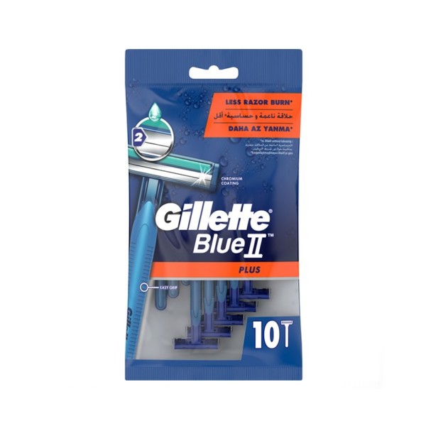 GILLETTE RAZOR DISPOSABLE BLUE 2 PLUS FOR MEN