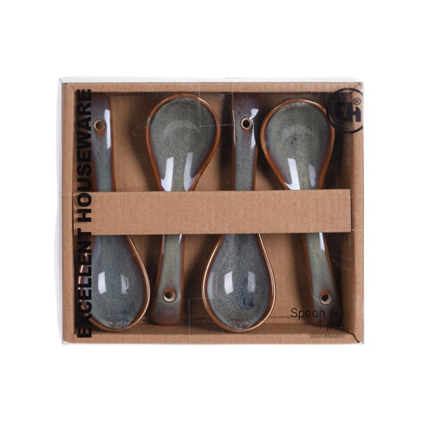 EH SPOON SET STONEWARE