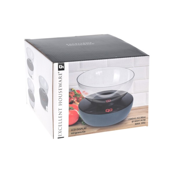 EH KITCHEN SCALE WITH BOWL 5KG-18X14CM
