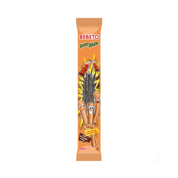 BEBETO JELLY GUM SOUR STICK COLA