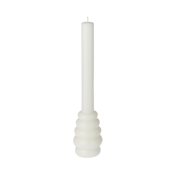 EH TAPER CANDLE NOVELITY BASE OFF WHITE