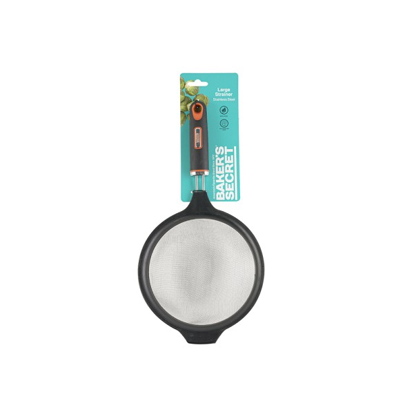 BAKER'S SECRET LARGE STAINLESS STEEL STRAINER