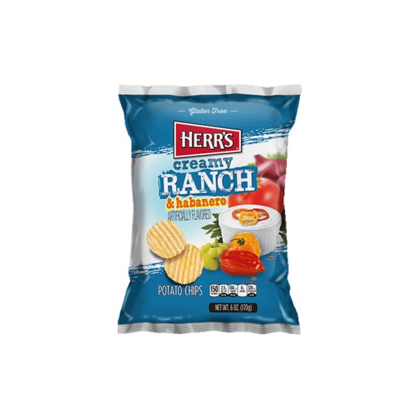HERRS CREAMY RANCH AND HABANERO CHIP