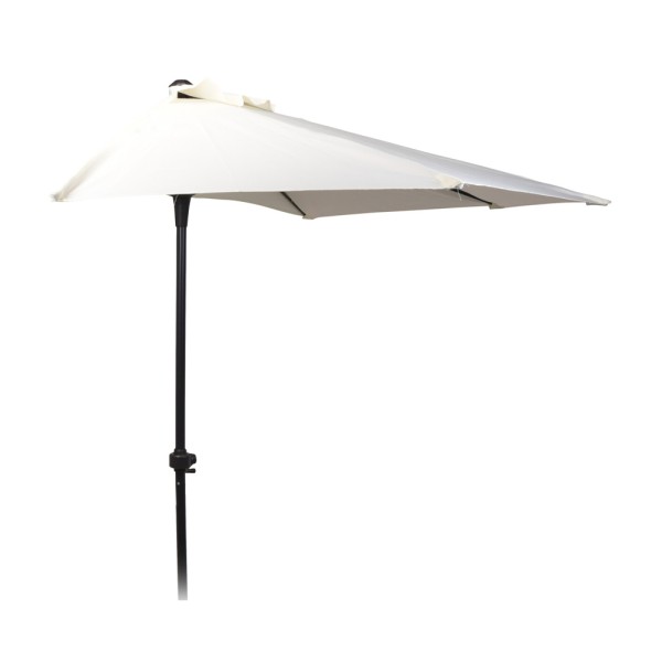 AMBIANCE UMBRELLA HALF ROUND ALUMINIUM POLE CREAM COLOUR