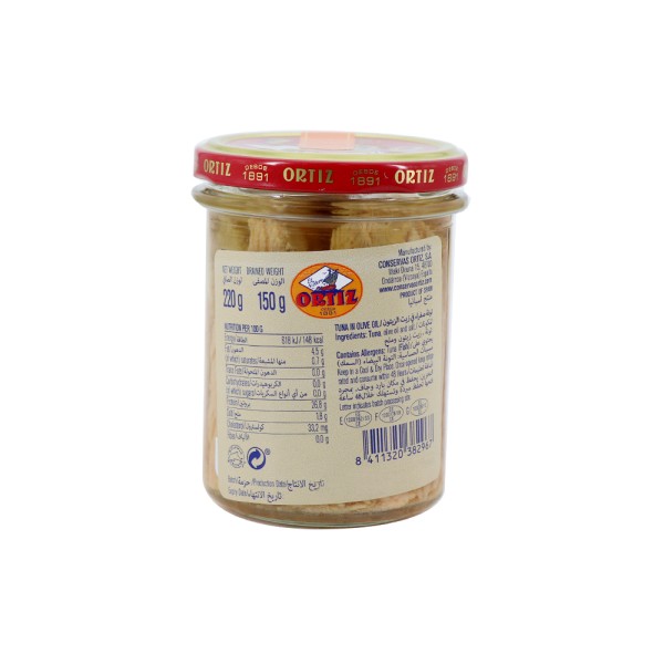 ORTIZ TUNA IN OLIVE OIL GLASS JAR