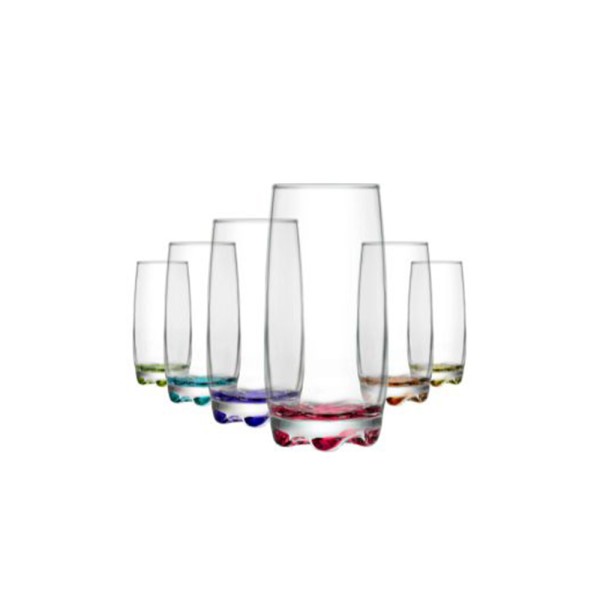 LAV ADORA GLASS CUP SET CLRD 390CC