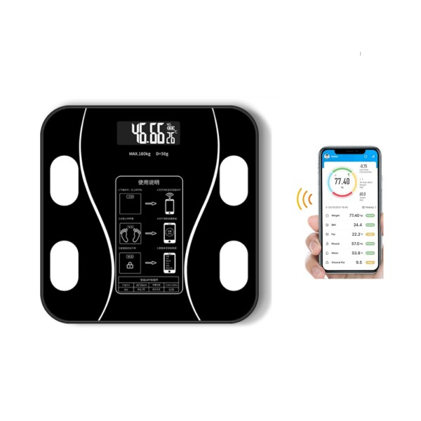  PERSONAL SCALE WATER MUSCLE FAT + WEIGHT BLUTOOTH