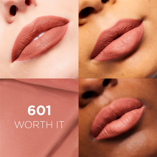 LOREAL LIPSTICK NUDE MATTE RESISTANCE 601 WORTH IT