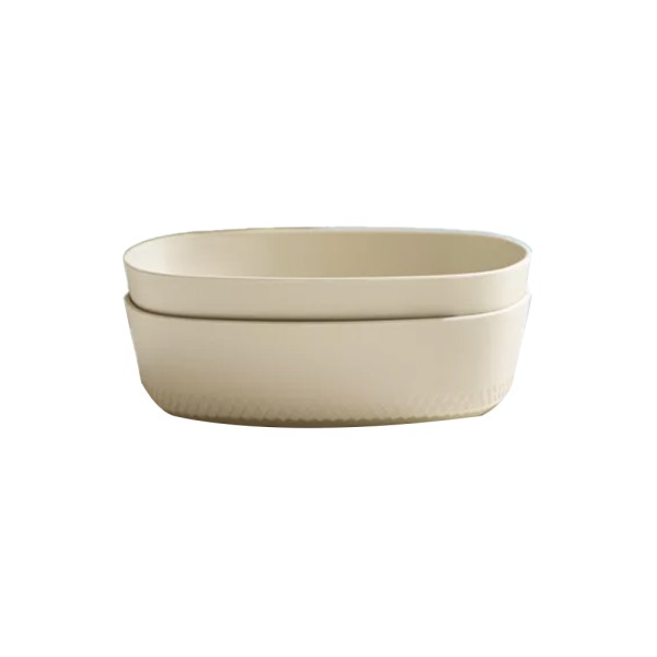 MOODS PLASTIC SQAURE DEEP PLATE SET 21CM
