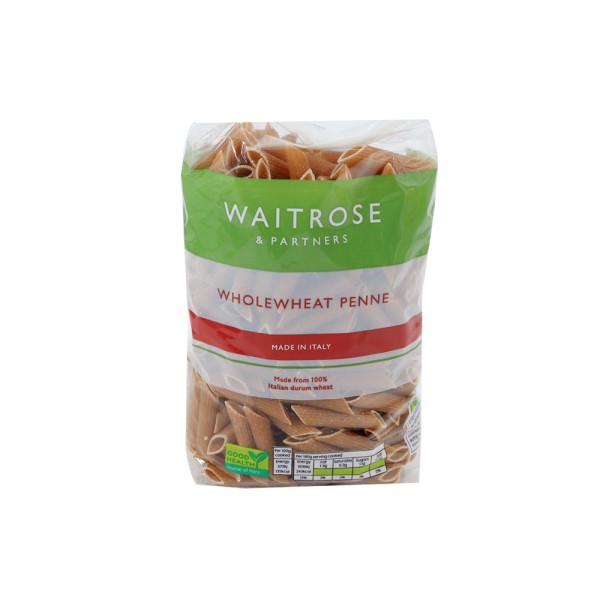 WAITROSE WHOLEWHEAT PENNE PASTA