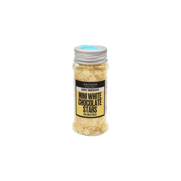 WAITROSE WHITE CHOCOLATE STARS