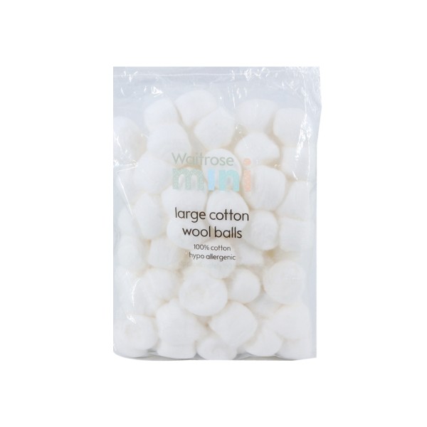 WAITROSE MINI BABY COTTON WOOL BALLS