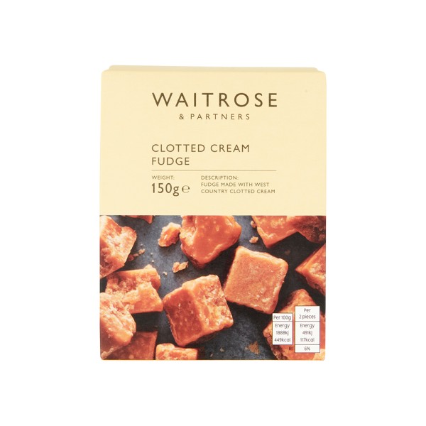 WAITROSE CLOTTED CREAM FUDGE