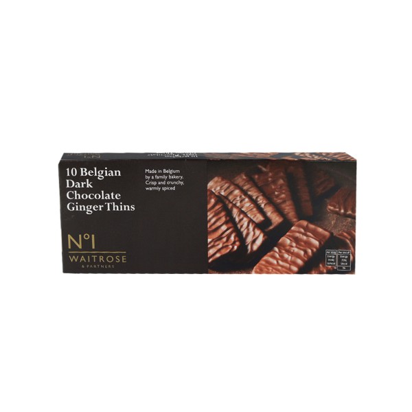 WAITROSE NO1 DARK CHOC GINGER THINS
