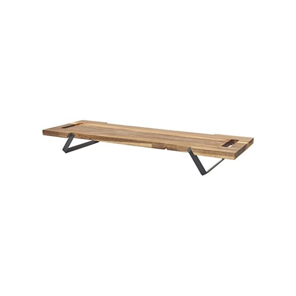 HD FACTORY ACACIA DISPLAY BOARD WITH METAL BASE 55CM