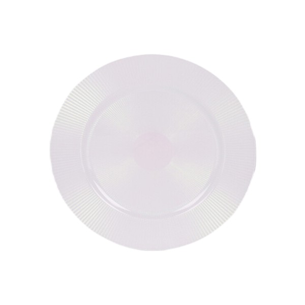 EH PLASTIC CHARGER WHITE GLITTER