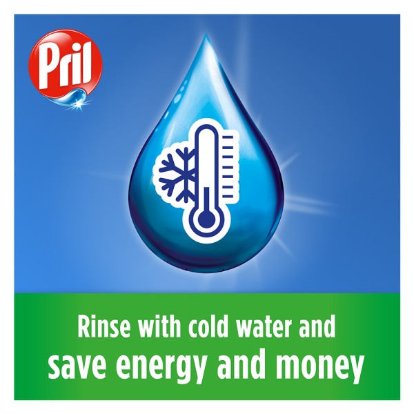 Pril cold active dishwashing liquid, Apple 650ml