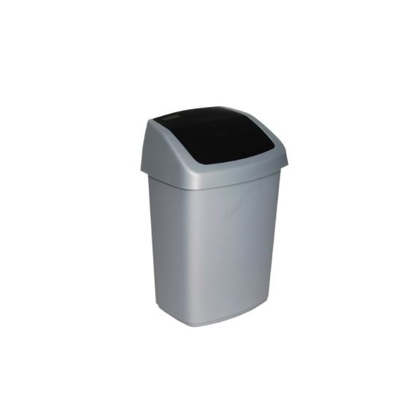 CURVER TRASH BIN SWING TOP GREY