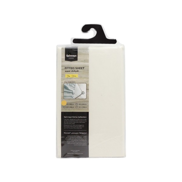SPINNEYS SP POLYCOTTON FITTED SHEET PEARL XSINGLE
