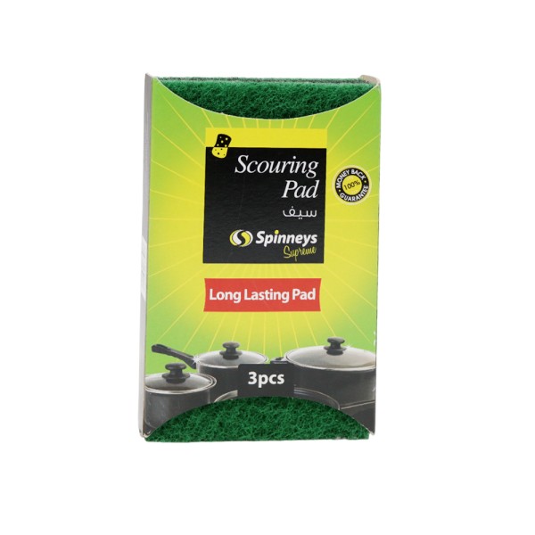 SPINNEYS ESSENTIALS ANTIBACTERIAL SCOURING PADS