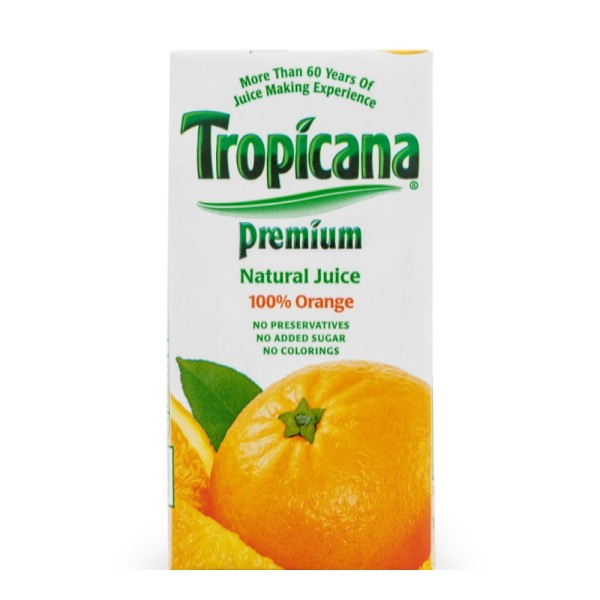 TROPICANA ORANGE TETRAPACK PREMIUM 100PCENT
