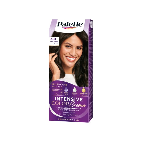 Palette Intensive Hair Color Cream With Liquid Keratin 3-0 Dark brown