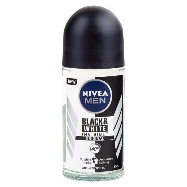 NIVEA ROLL ON BLACK + WHT FOR MEN