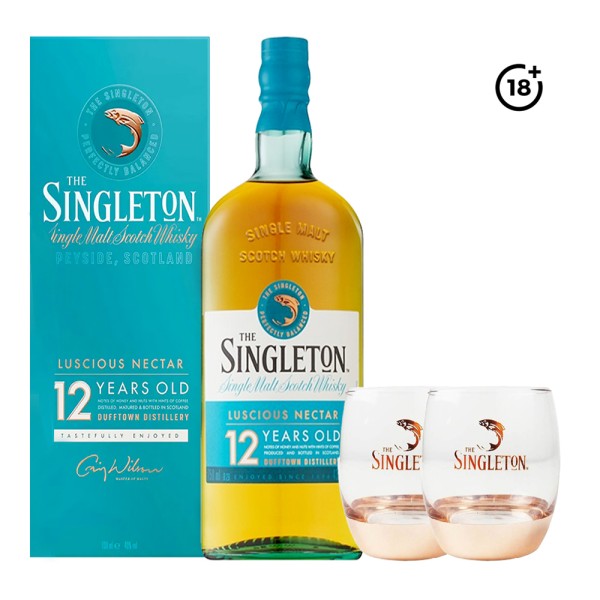 SINGLETON SINGLE MALT 12 YEARS + 2 GLASSES