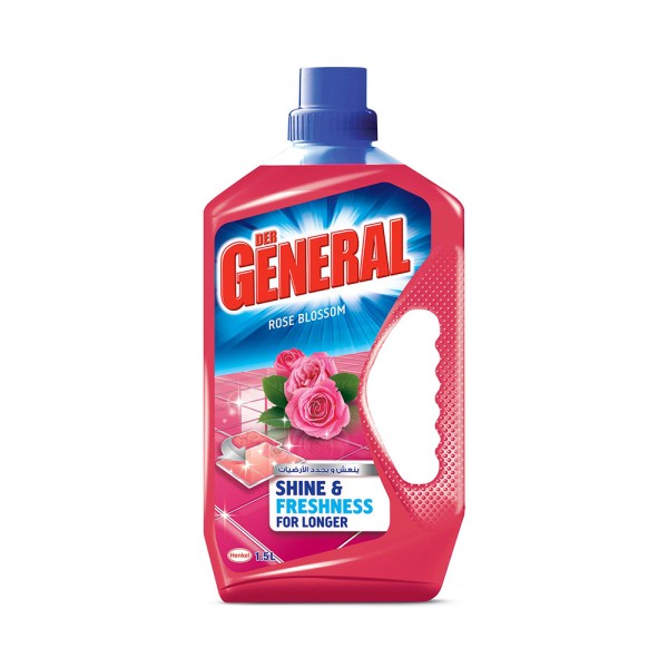 Der General All purpose Cleaner Liquid  New Shine  & Freshness with Stronger Perfume  1,5L Rose