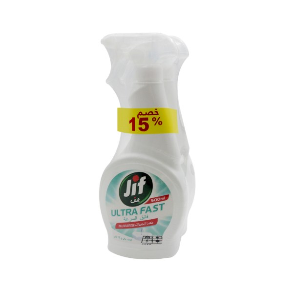 JIF 2xULTRA FAST MULTP SPRAY 500 ML -15PCUT