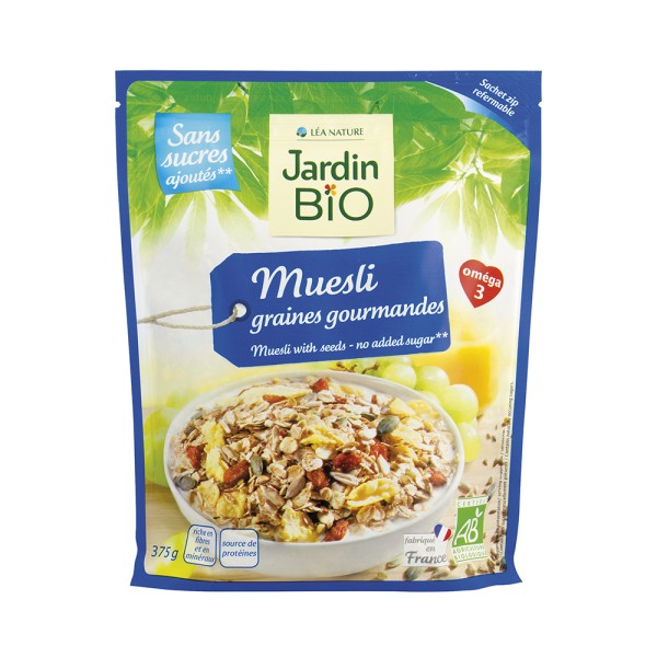 JARDIN BIO MUESLI SANS SUCRE GRAINES