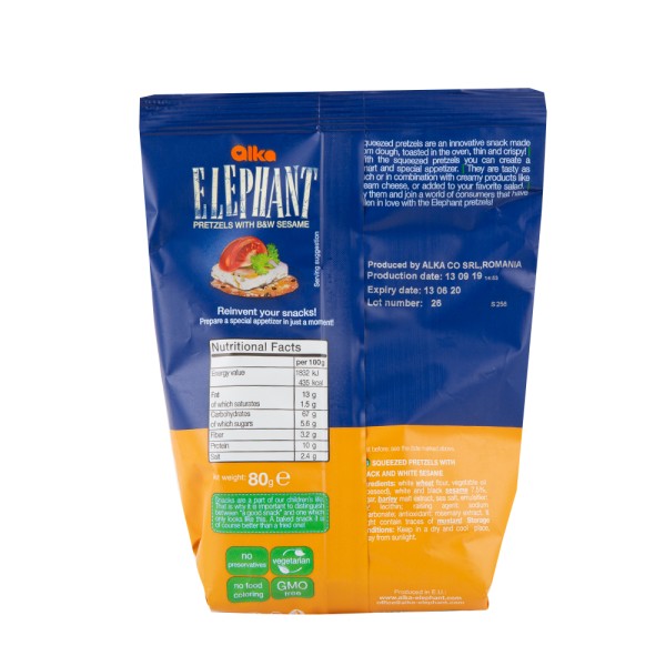 ELEPHANT PRETZEL DISCS SALT AND SESAME
