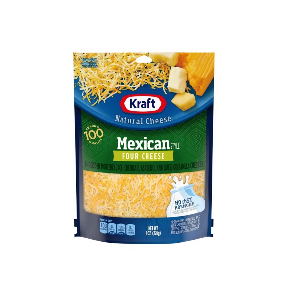 KRAFT FINELY SHRDD 4 CHEESE MEX STYL