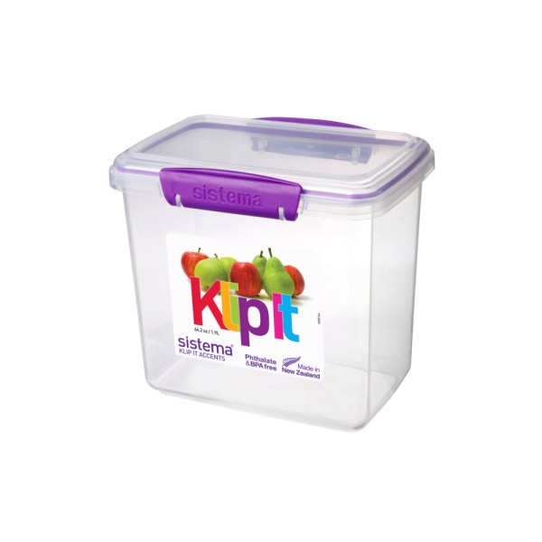 SISTEMA ACCENTS RECT.TALL FOOD CONTAINER MIXED CLR