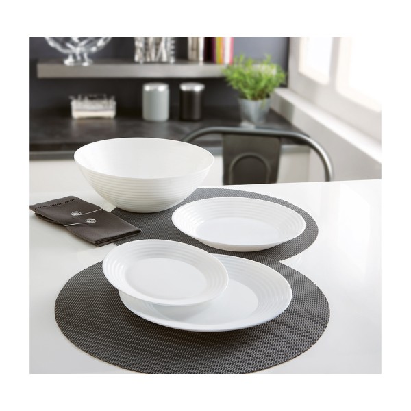 LUMINARC HARENA DINNER SET OPAL WHITE