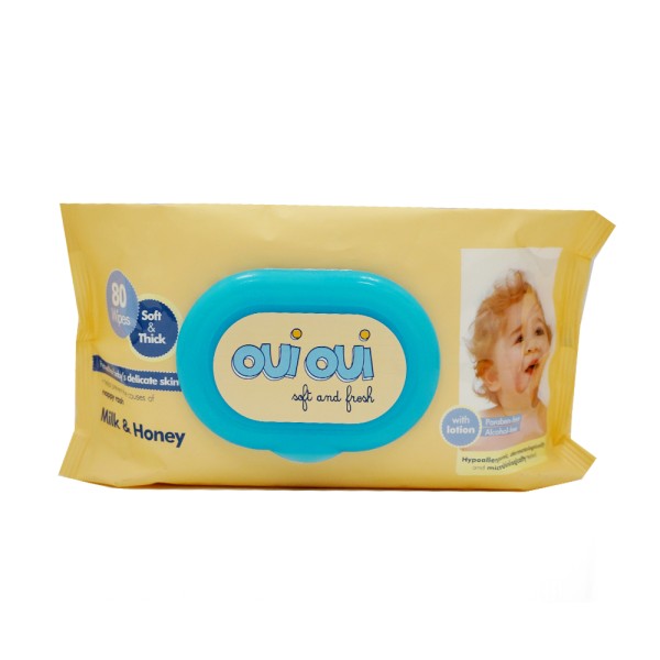 OUI-OUI WIPES MILK AND HONEY 80S