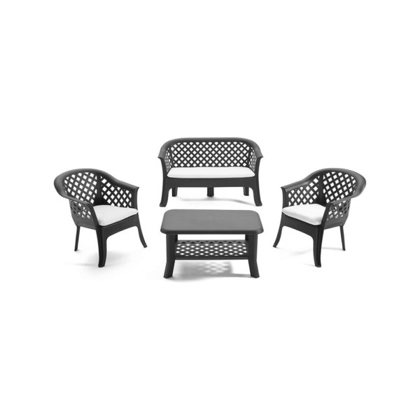PRO-GARDEN VERANDA SET LARIO ANTHRACITEW/CUSHION