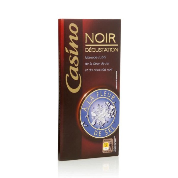 CASINO TABLETTE DEGUST NOIR FLEUR SEL