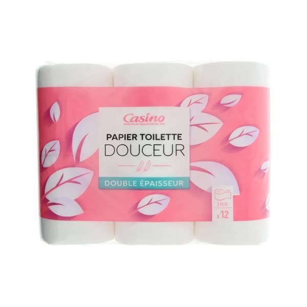 CASINO PAPIER HYGIENIQUE BLANC 2PLIS