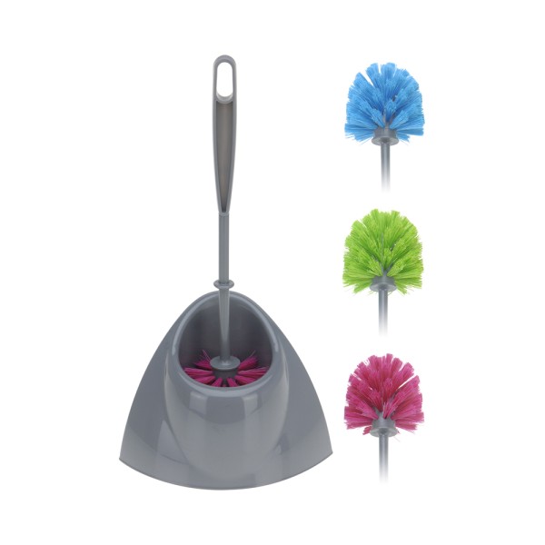 HARD GOODS TOILET BRUSH W HOLDER 3 ASSORTED COLOR