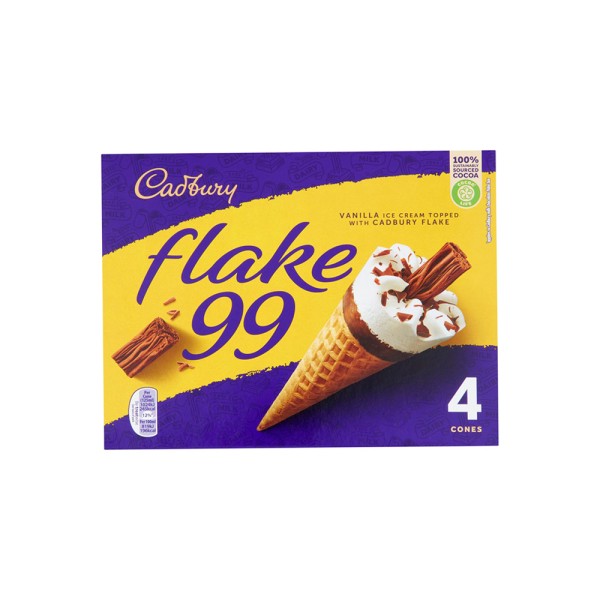 CADBURY ICE CREAM FLAKE CONES