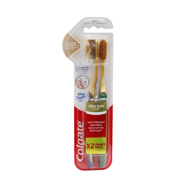 Colgate Slim Soft Gold Toothbrush 1+1