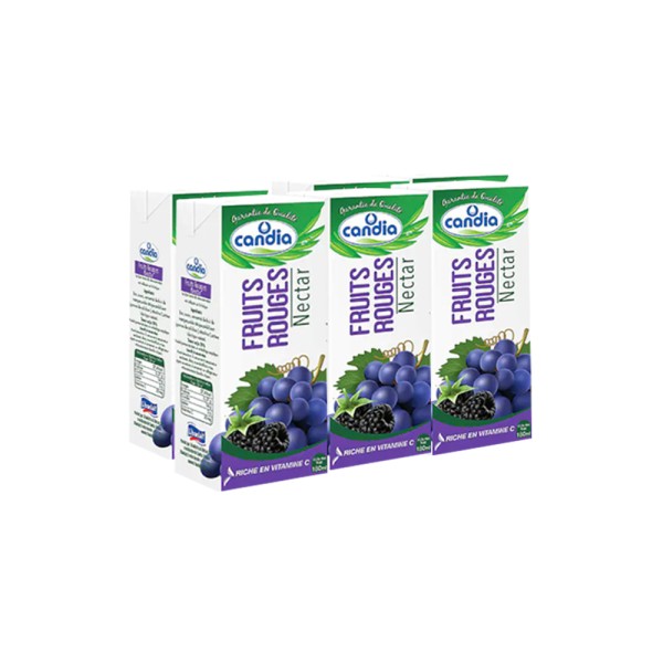 CANDIA NECTAR FRUITS ROUGE 180ML PACK OF 6