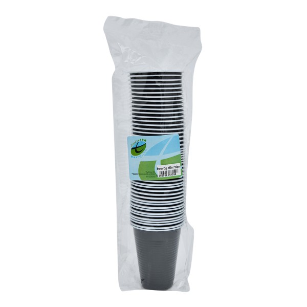 TRUST ECONO PLASTIC BROWN CUP 180CC