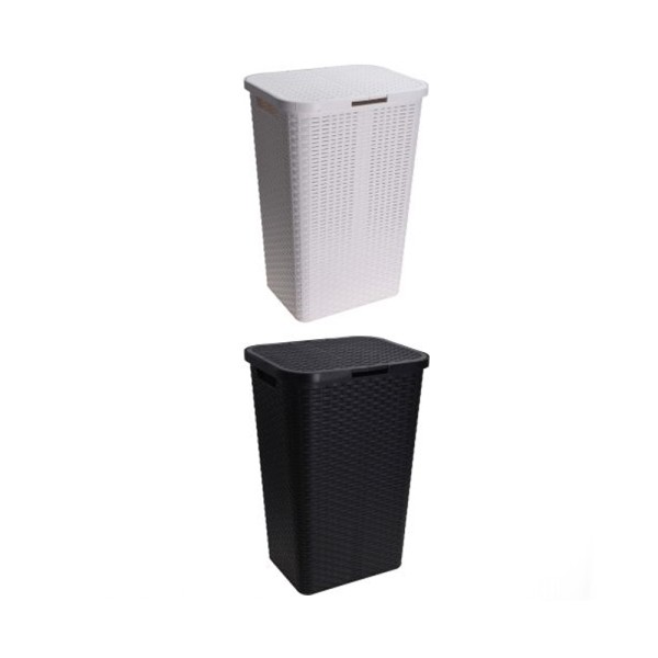 EH LAUNDRY BASKET PP RATTAN MIXED 42X33X62CM