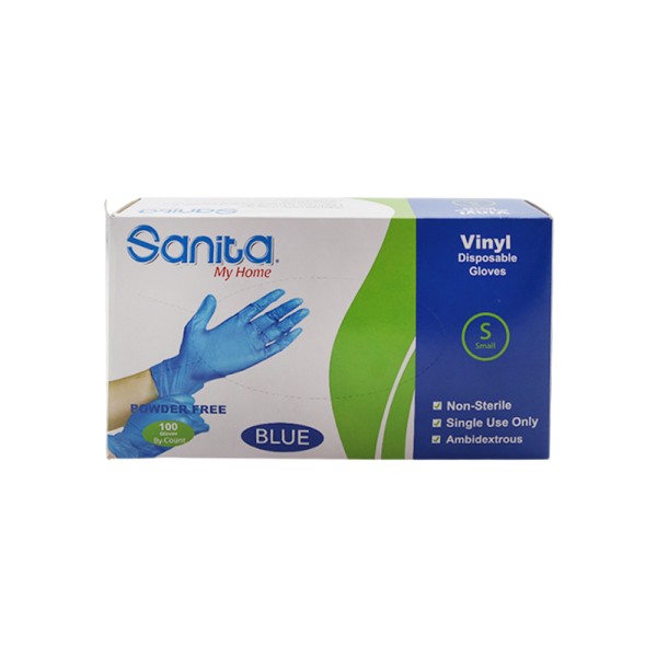 SANITA VINYL DISPOSABLE GLOVES SMALL 100