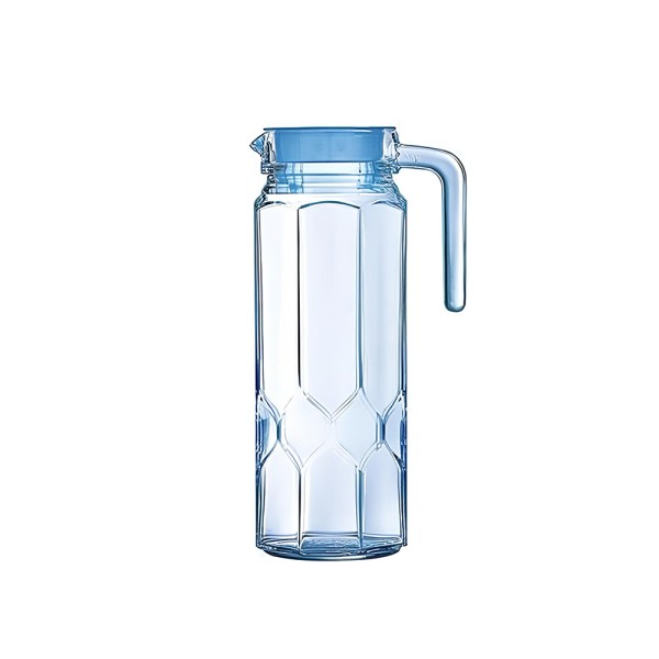LUMINARC OCTIME GLASS JUG DIAMOND ICE BLUE